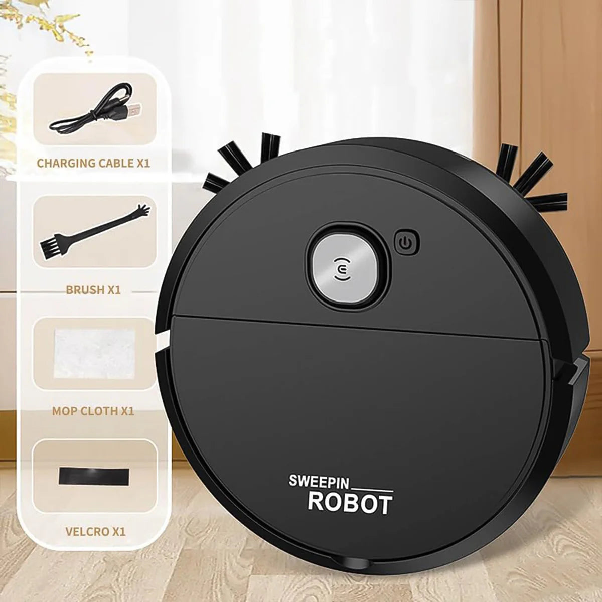Sweeping Robot Mop Floor Sweep Floor Dust Absorption 3 in 1 USB Charging 40db Low Noise Household Smart Sweeper Robot USB Charging Robotic Vacuum
