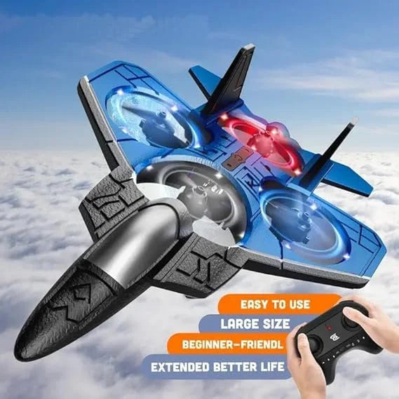Remote Control RC Planes for Kids, RC Airplane Fighter Jet with Light, 360° Flip Fighter Jet Toys, Stunt Roll, Airplane Toy