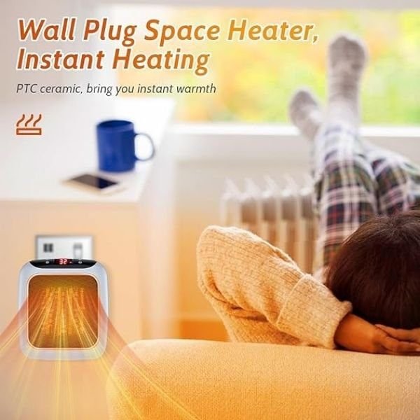 Handy Heater Turbo 800 Wall Outlet Small Space Heater