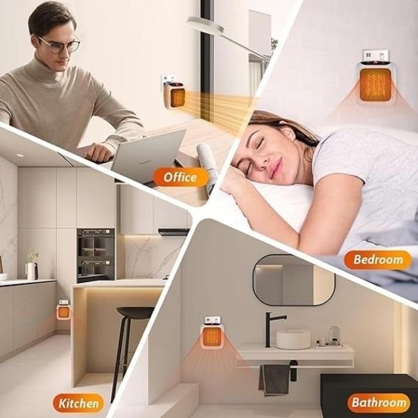 Handy Heater Turbo 800 Wall Outlet Small Space Heater